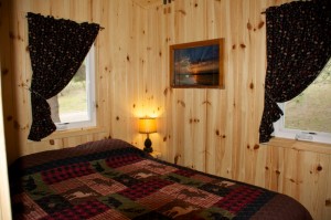 Cabin 1 Hummingbird - queen bedroom   