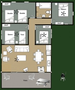 Cabin 2 Walleye - Floorplan